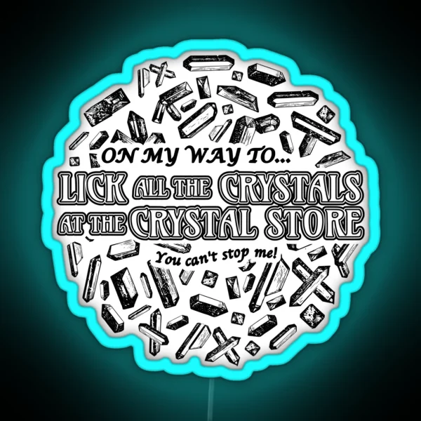 Crystal Licker Black RGB Neon Sign