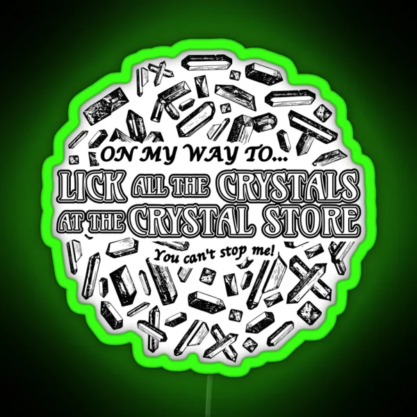 Crystal Licker Black RGB Neon Sign
