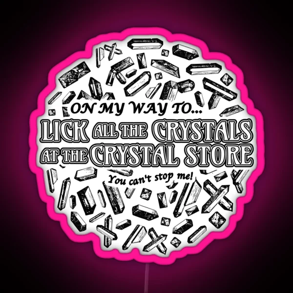 Crystal Licker Black RGB Neon Sign