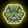 Bright colorful LED outdoor glow sign with vibrant Cthulhu design