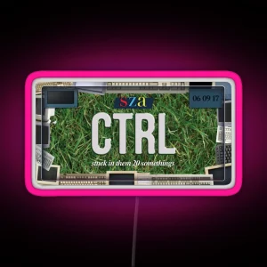 Ctrl Sza License Plate RGB Neon Sign