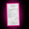RGB LED Canvas Sign with Neon Lighting and SZA Logo