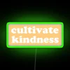 Vibrant Yellow Neon Sign Encourages Positivity and Mindful Home Decorations