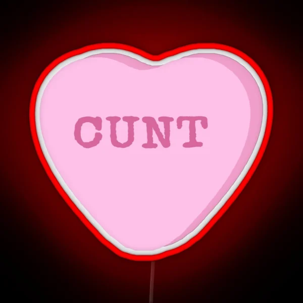 Cunt Candy Heart RGB Neon Sign