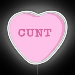 Cunt Candy Heart RGB Neon Sign