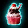 Add sweet vibes to any space with colorful cupcake glow