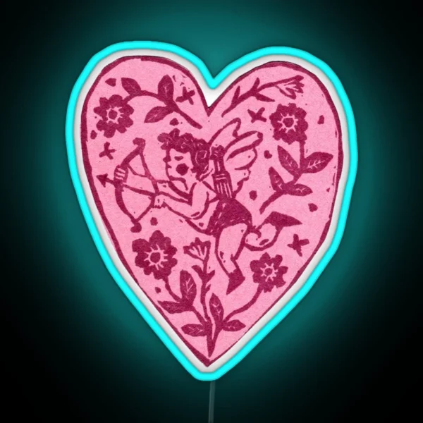 Cupid Heart RGB Neon Sign