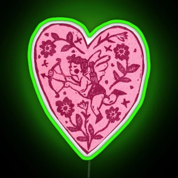 Cupid Heart RGB Neon Sign