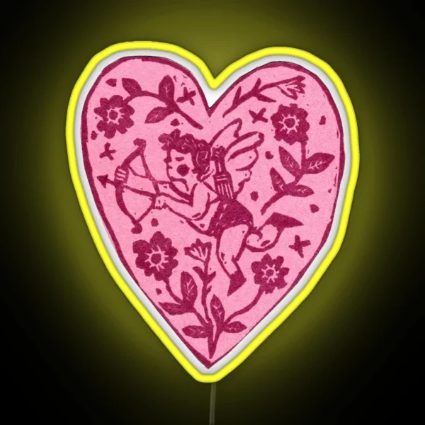 Cupid Heart RGB Neon Sign