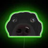 Whimsical Curious Black Labrador Puppy RGB Colorful Neon Wall Decoration