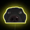 Customizable Curious Black Labrador Puppy Design RGB Neon LED Signs
