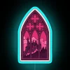 Glowing Barovian Window Neon Sign Inspired by D&D's Gothic Horror