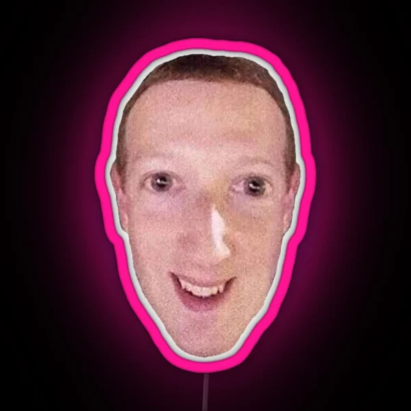Cursed Images Mark Zuckerberg RGB Neon Sign