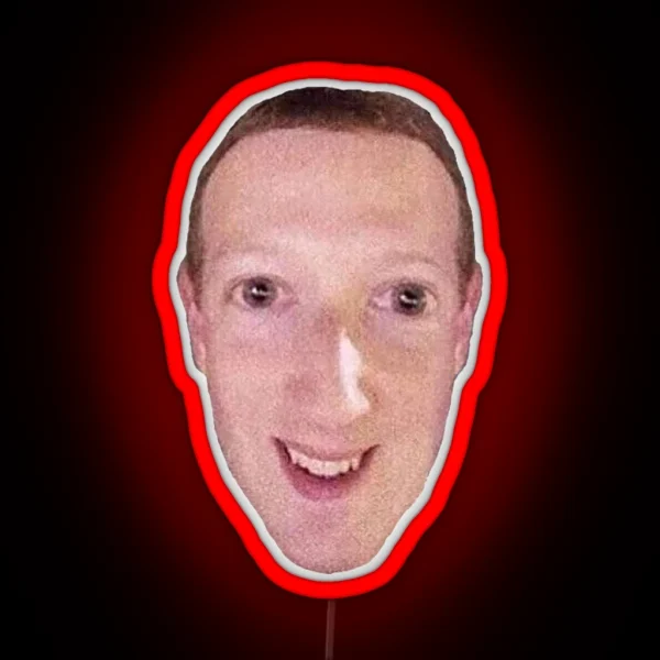 Cursed Images Mark Zuckerberg RGB Neon Sign