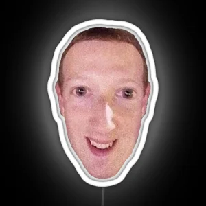 Cursed Images Mark Zuckerberg RGB Neon Sign