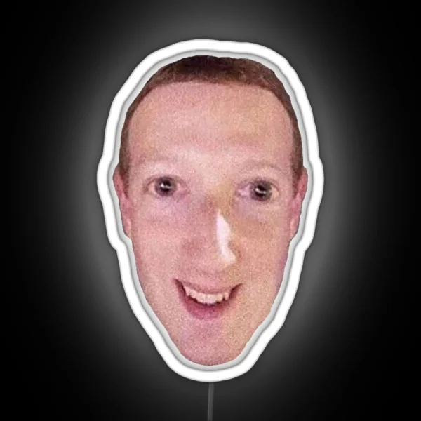 Cursed Images Mark Zuckerberg RGB Neon Sign