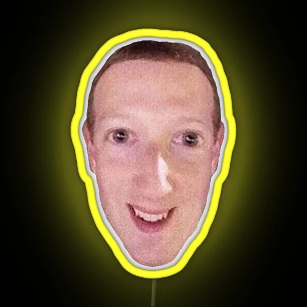 Cursed Images Mark Zuckerberg RGB Neon Sign