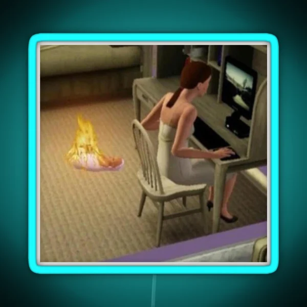 Cursed The Sims RGB Neon Sign