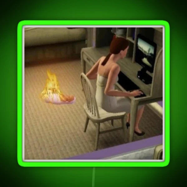 Cursed The Sims RGB Neon Sign