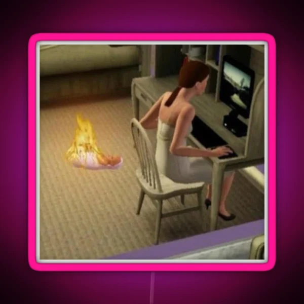 Cursed The Sims RGB Neon Sign