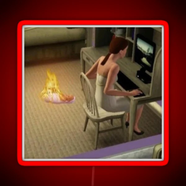 Cursed The Sims RGB Neon Sign