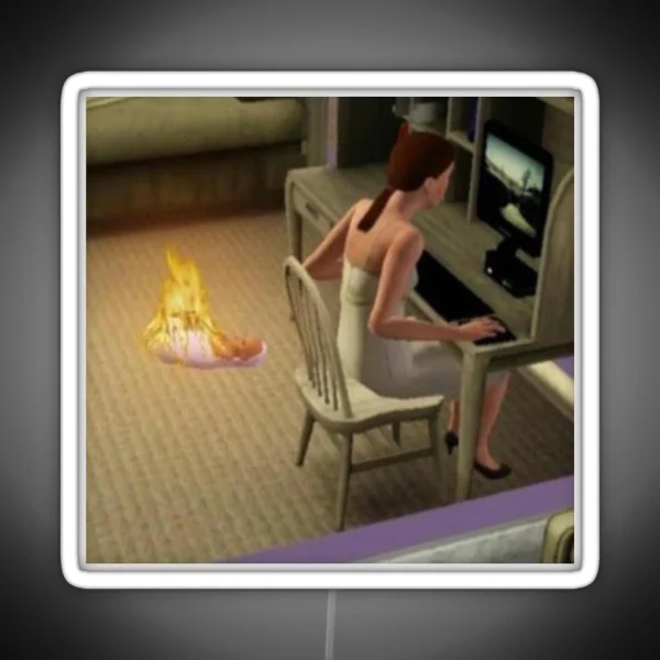 Cursed The Sims RGB Neon Sign