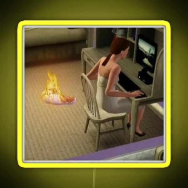 Cursed The Sims RGB Neon Sign
