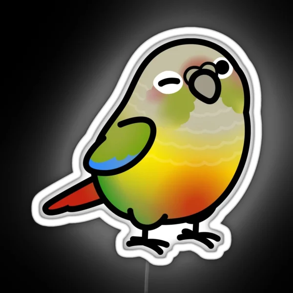 Custom Pineapple Green Cheek Conure RGB Neon Sign