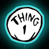 Custom Thing 1 in vibrant RGB neon light signage