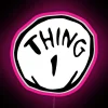 Customizable RGB neon sign with dynamic color changing display technology.