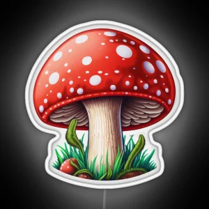 Cute Amanita Muscaria RGB Neon Sign