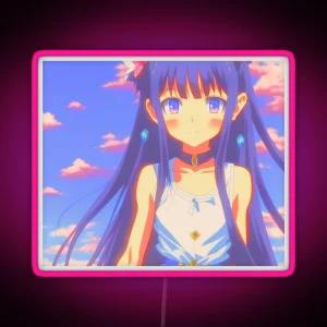 Cute Anime Girl 20s Style RGB Neon Sign