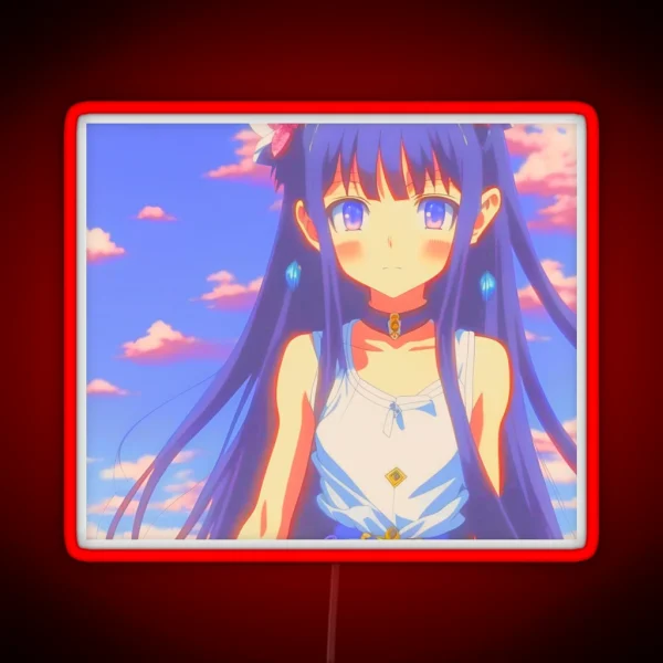 Cute Anime Girl 20s Style RGB Neon Sign