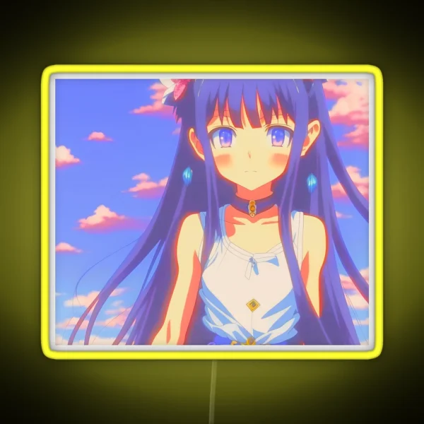 Cute Anime Girl 20s Style RGB Neon Sign