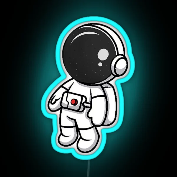 Cute Astronaut RGB Neon Sign