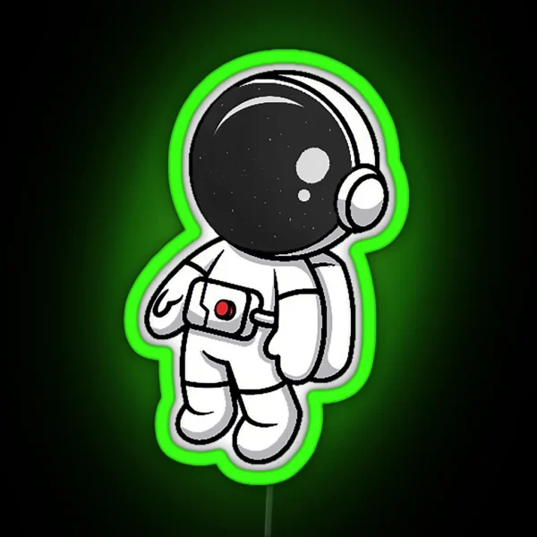 Cute Astronaut RGB Neon Sign
