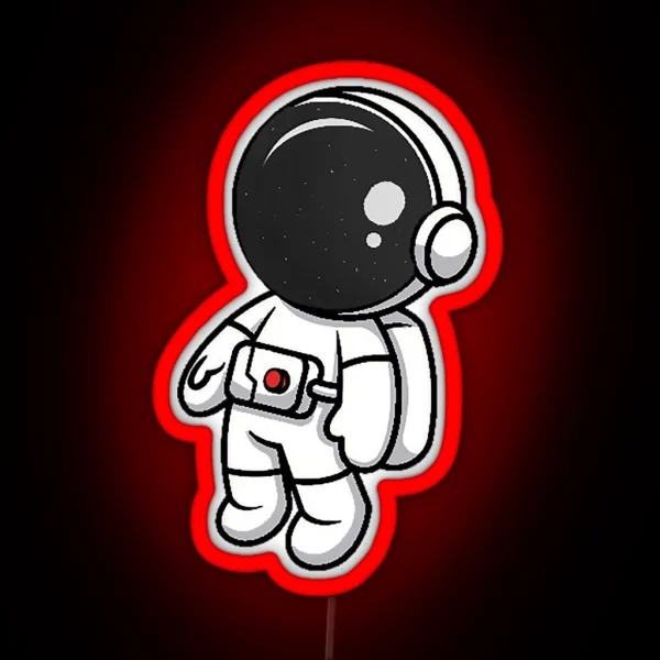 Cute Astronaut RGB Neon Sign
