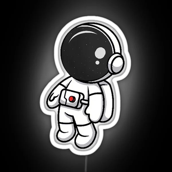 Cute Astronaut RGB Neon Sign