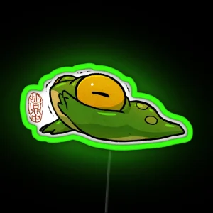 Cute Baby Chibi Frog Artwork Asian Style RGB Neon Sign