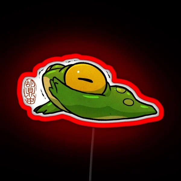 Cute Baby Chibi Frog Artwork Asian Style RGB Neon Sign