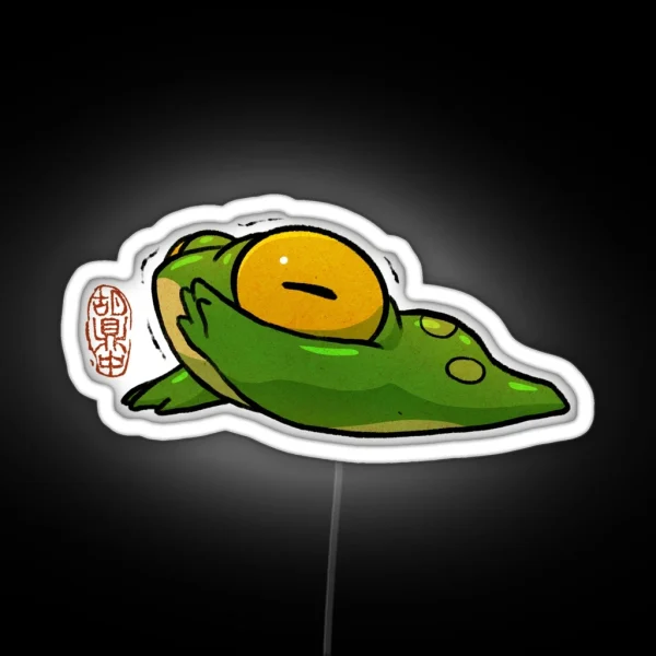 Cute Baby Chibi Frog Artwork Asian Style RGB Neon Sign