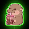 Brighten up your nursery with adorable hippo boba tea decor