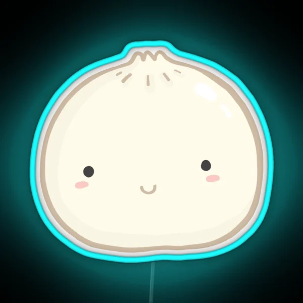 Cute Bao Dumpling Dim Sum RGB Neon Sign