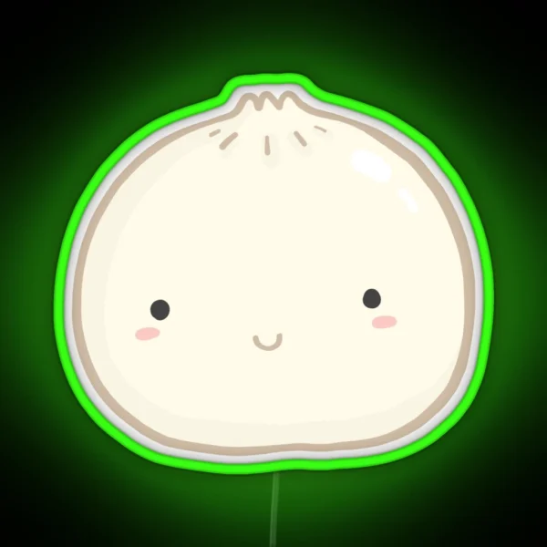 Cute Bao Dumpling Dim Sum RGB Neon Sign