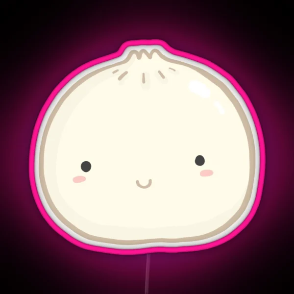 Cute Bao Dumpling Dim Sum RGB Neon Sign