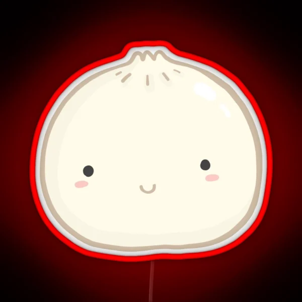 Cute Bao Dumpling Dim Sum RGB Neon Sign