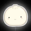 Vibrant Neon Sign: I'm Hungry for Delicious Bao Dumplings Tonight