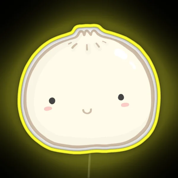 Cute Bao Dumpling Dim Sum RGB Neon Sign