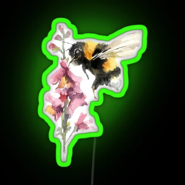 Cute Bee RGB Neon Sign