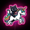 Whimsical Magical Kitty and Unicorn RGB Neon Sign Art Display